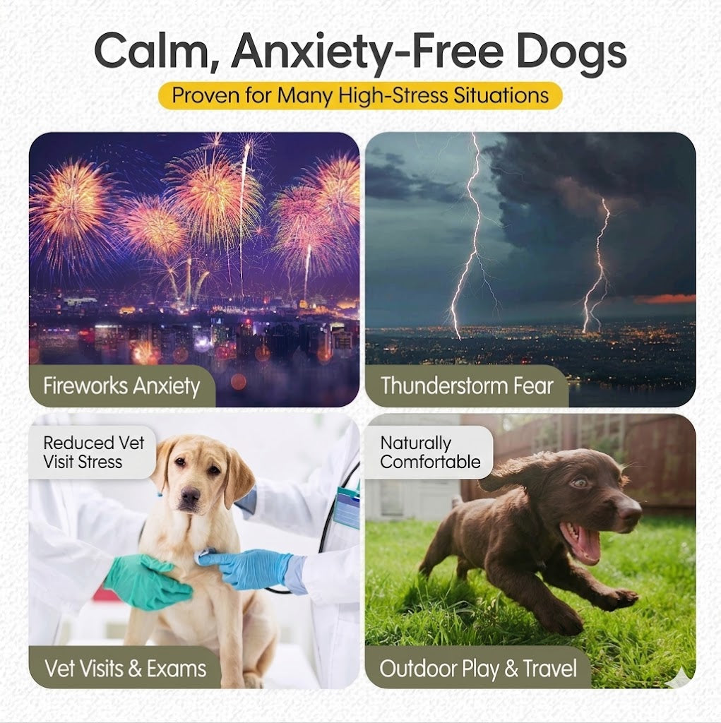 Dog anxiety vest for fireworks thunderstorms and vet visits — calming pressure vest for dogs
